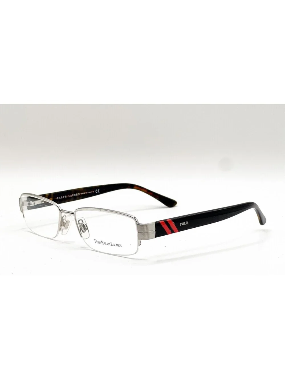Polo Ralph Lauren 1115 9001 Black Half Rim Authentic Eyeglass Frames 52-17